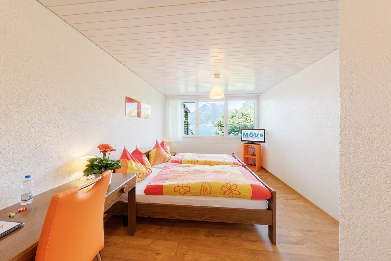 Hotel Restaurant Moeve Faulensee Bagian luar foto