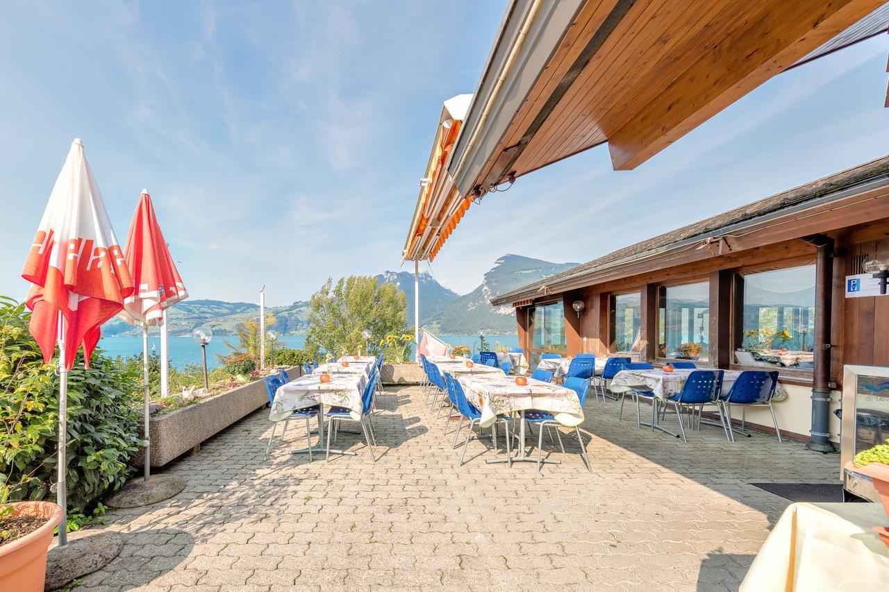 Hotel Restaurant Moeve Faulensee Bagian luar foto